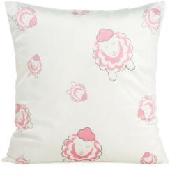 Eurofirany Kids bárány mintás bársony párnahuzat Fehér/púder 45x45 cm (HS404159)
