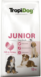TropiDog 2x12kg Tropidog Premium Junior Large pulyka & rizs száraz kutyatáp
