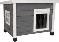 Kerbl Pet Kerbl Pet Rustica macskaház, fehér/szürke 57x45x43cm