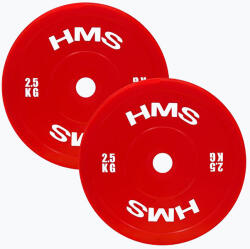 HMS PE olimpiai súly HMS TPP02 2 x 2, 5 kg piros Súlytárcsa