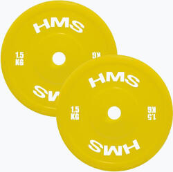 HMS PE olimpiai súly HMS TPP01 2 x 1, 5 kg sárga Súlytárcsa