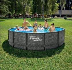 Polygroup Csere medencetest sötét halszálka mintás 427x107 cm (SW DH427X107FPAC) (P4A014424099)