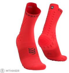 Compressport Pro Racing v4.0 Bike zokni, neonpiros/fekete (T4 (EU 45 - 48))