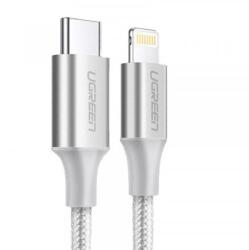 UGREEN Кабел Ugreen US304, от USB C(м) към Lightning(м), 2m, 60W, бял (US304)
