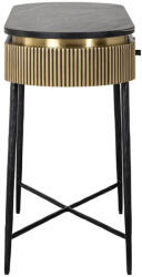  Richmond Ironville Márvány Konzolasztal Arany-Fekete Bordázott