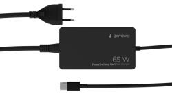 Gembird Alimentator Gembird NPA-AC-PDQC65-01, USB-C, 65 W, Black (NPA-AC-PDQC65-01)
