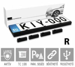 KIYO D Ultimate AP 4R: rendszámkeretbe építhető 4 db szenzort tartalmazó aktív lézeres eszköz, multifunkciós parkolósegéd, dupla kerettel (KY-D4U2AP-V5-R)