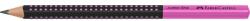 Faber-Castell Creion grafit Faber-Castell Grip Jumbo triunghiular bicolor negru/roz HB (FC511911)