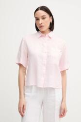 Tommy Hilfiger len ing galléros, rózsaszín, relaxed, WW0WW44720 - rózsaszín 34