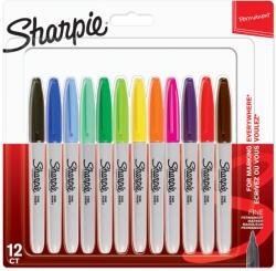 Sharpie Комплект перманентни маркери Sharpie, F, 12 цвята, блистер (27670-А)