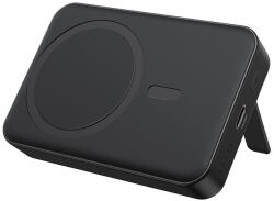  MagSafe Kompatibilis Power Bank, 10000 mAh, Beépített Állvánnyal, Fekete BWOO 20 W