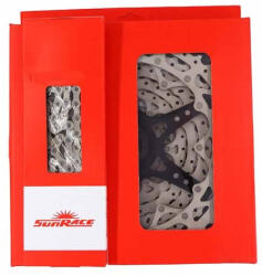 Sunrace Csr86 8-sp 8 Sebességes Fogaskeréksor + Cnm84 8-sp Lánc Szett Ezüst, 11-28