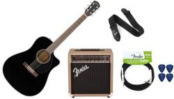 Fender CD-60SCE Standard SET Black Chitară electro-acustică Dreadnought