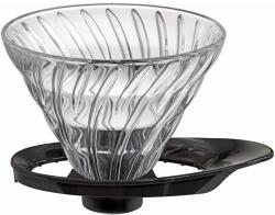 Hario Dripper din Sticlă V60-02 - Negru (VDGR-02B) Pahar
