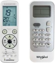 General WHIRLPOOL SPICR 309W, SPICR 312W, SPICR 318W, SPIW 312L - telecomandă de lux retroiluminată