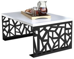  Dohányzóasztal Germantown 101 (Matt fekete + Fényes fehér)