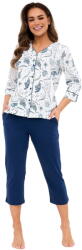 Cornette Pijama de damă cu nasturi CORNETTE 162/446 KRISTIN 2 ecru: S (31911 S)
