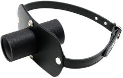  Rimba - valódi bőr szájpecek csővel (fekete) - erotikashow