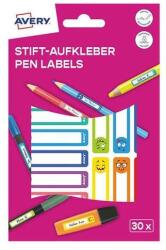 AVERY Etikett AVERY 50 mm x 10 mm tollcímke színes vicces 30 címke/csomag 2 íves (RESMI30S) - fotoland