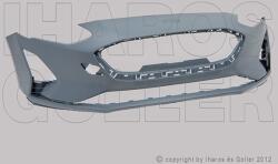 Ford Focus 2018-2021 - Első lökh. alap. , FSZmosó és szenz+park assist jel