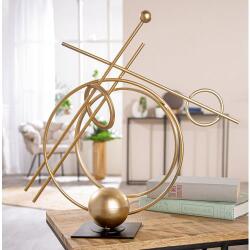  „Arany Egyensúly modern absztrakt fém szobor - 48 cm