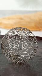  Dekoratív gömb fém színű 14cm