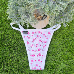  Barones állítható pántos tanga „fehér+rózsa virág 96604