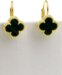 silver LÓHERE kapcsos ezüst fülbevaló (zöld-arany) (2025050707)