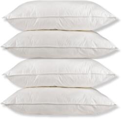 Virginia Tex Set 4 Perne Puf Gasca 70x70 cm , Umplutura Naturala | Husa Bumbac 100% | Confort Premium pentru Somn Odihnitor - Alb