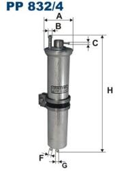 FILTRON filtru combustibil FILTRON PP 832/4 (PP 832/4) - automobilus