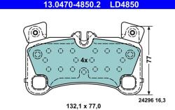 ATE set placute frana, frana disc ATE Ceramic 13.0470-4850.2 (13.0470-4850.2)