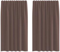 vidaXL 2 db barna fátyolfüggönyök fülecske tetejével 140x260 cm 0.25 kg 4102262 4102262 (4102262)