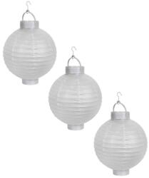 Mercaton 3 db-os készlet, Mercaton Solar Lantern LED világítással és napelemmel, működés 6-8 H, Ø 21, Fehér (SET-GBZ-X3-11399F-WH)