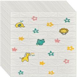 NEXTLY 3D NEXTLY öntapadós tapéta készlet, falra vagy mennyezetre, vízálló, állítható, erős ragasztó, könnyen felszerelhető, lefedettség 26, 5 nm, 70x77 cm, modern dizájn, többszínű fehér, kód 56, 50 x (s50t