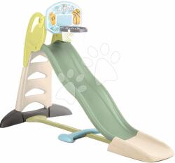 Smoby Set tobogan cu triplu val și coș de baschet Toboggan XL Life Smoby lungimea suprafeței de alunecare de 230 cm cu apă și joc de apă pentru grădină (SM820304-30)