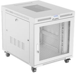 Lanberg 19" szabadon álló rack szekrény 15U/800X1000 perforált ajtó, lapraszerelt, LCD kijelző, szürke (FF01-8015-23SL) (FF01-8015-23SL) - pepita