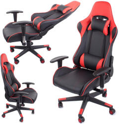  Piros Gamer Forgószék Állítható 2D Karfákkal és Kiegészítő Párnákkal (5907451326220)