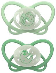 Nip Suzete din silicon NIP Green - Night, 5-18 luni, 2 bucăți, verde (34000821316256)