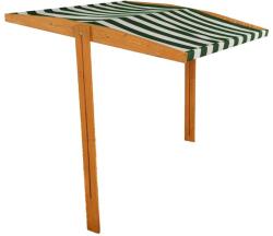 Baby Mix Acoperiș Baby Mix pentru lada de nisip din lemn 120 x 120 cm, verde și alb