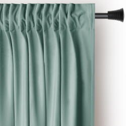 Restilo Draperie verde-deschis dimout (semi-opacă) din catifea 140x245 cm Pleat - Restilo