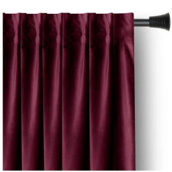 Restilo Draperie burgundy dimout (semi-opacă) din catifea 140x245 cm Pleat - Restilo