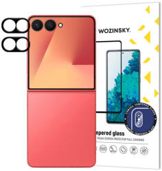Wozinsky Samsung Galaxy Z Flip 7 Kameravédő Üvegfólia - Wozinsky Full Camera Glass - Fekete x 2 db (WR-196752)