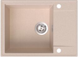 SINK Quality Quality Sink55 gránit mosogató, 620x460x215 mm + króm szifon, bézs, SKQ-SINK. P. 1KKO. X (SKQ-SINK.P.1KKO.X)