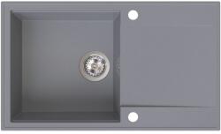 SINK Quality Quality Sink55 gránit mosogató, 780x460x215 mm + króm szifon, szürke, SKQ-SINK. D. 1KDOL. X (SKQ-SINK.D.1KDOL.X)