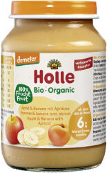 Holle Piure bio de mere, banane si caise pentru copii, + 6 luni, 190 g