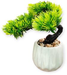 Műbonsai növény szürke cserépben - 17×15×19 cm (1251845)