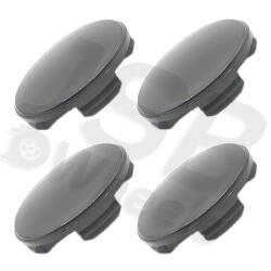  Set capace jante aliaj N07 negru (N07N)