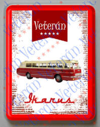  Hűtőmágnes Műanyag - Ikarus busz 55 piros (545314)