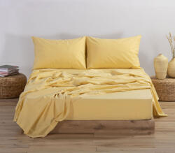 Nef-Nef Homeware Cearșaf Super dublu cu Elastic 160x200+30cm. Basic 011711 Yellow - 1184 (011711)