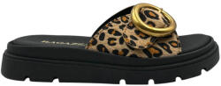 Ragazza Sandale Anatomice de Damă din Piele Black Animal Print 01021 (01021)